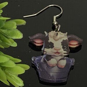 Cow Earring, Heifer Earring, Western Earring, Cowboy Earring, Gift Idea,